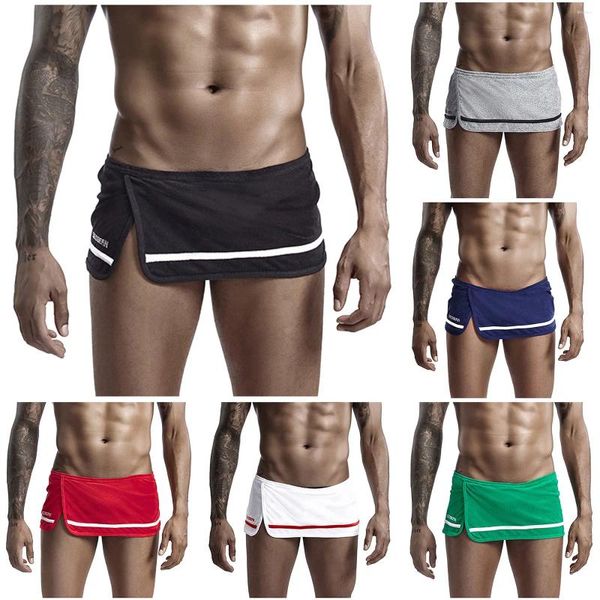 Underpants Mens Tessuto sciolto biancheria intima sport casalinghi cortometraggi pantaloni a colori solidi Mancciali di moda ragazzi giapponese