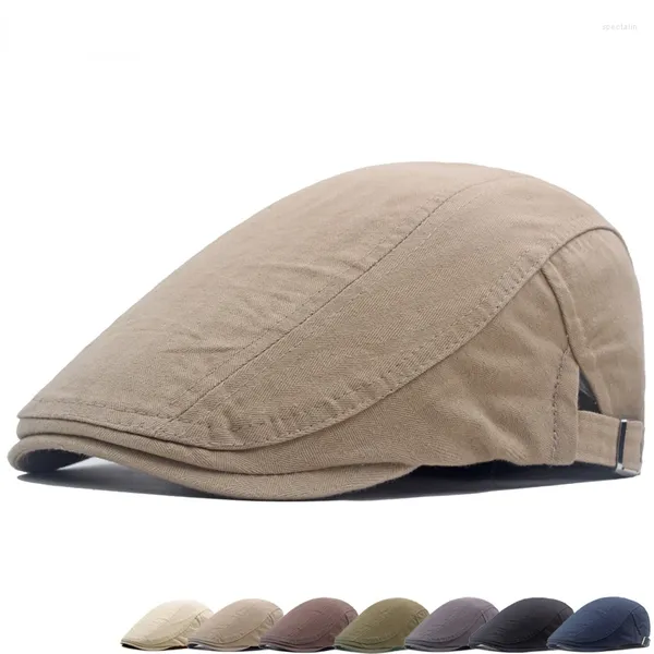 Boinas boinas ajustáveis Caps ao ar livre sol respirável ósseo chapéus femininos masculino Herringne Solid Cap Hat Cap Hat