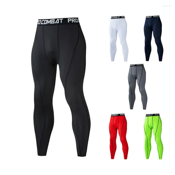 Pantaloni da uomo uomo compressione di compressione Fitness training pantaloni maschio leggings a secco rapido che gestisce abbigliamento da allenamento sportivo