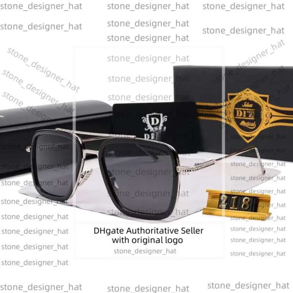 Dita mach seis homens homens glasses de sol designer metal metal vintage poly diaml cut cutra craft collection Óculos de sol Caixa original 6721