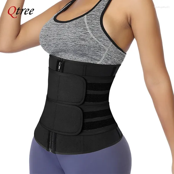 Frauen Shaper Qtree Taille Trainer Plus Größe für Frauen Sportgürtel Korsett Schlampe Bauch Körper Shaper Schweiß Trimmer Gürtel Schlanker Gewicht