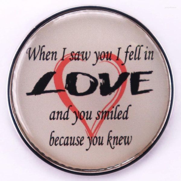Spille quando ti ho visto Fall In Love Badge Quotes Biloch Valentines Day Jewelry Gift