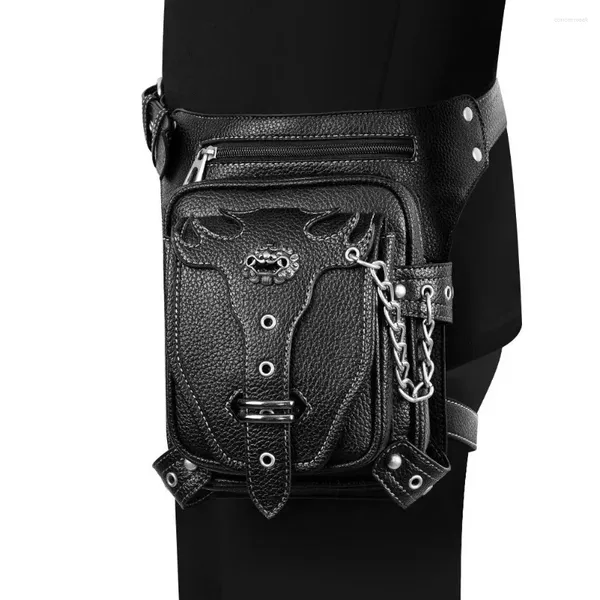 Bolsas de cintura Bolsa de pernas táticas Motocicleta Montagem de couro pu PU Leggings Outdoor Fanny Pack Belt Bum Bum Bum