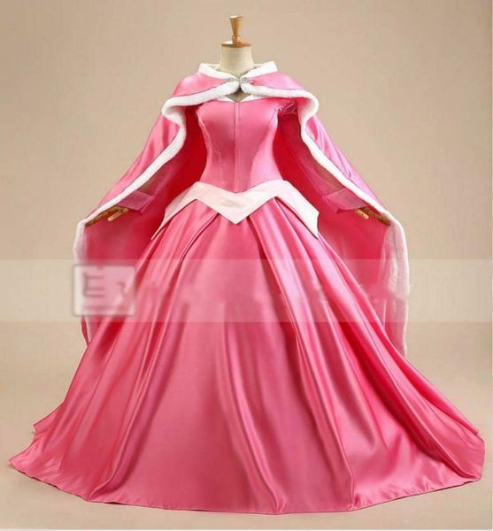 Vestido aurora adulto beleza adormecida de luxo de luxo figurino de princesa bola ball5649345