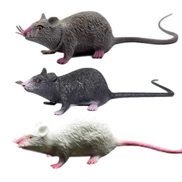 Toys Fake Small Rat Rat Like Mouse Modelo Prop Scary Trick Prank Toy Horror Halloween Party Decor Placic PRÁTICA Toys de novidades engraçadas