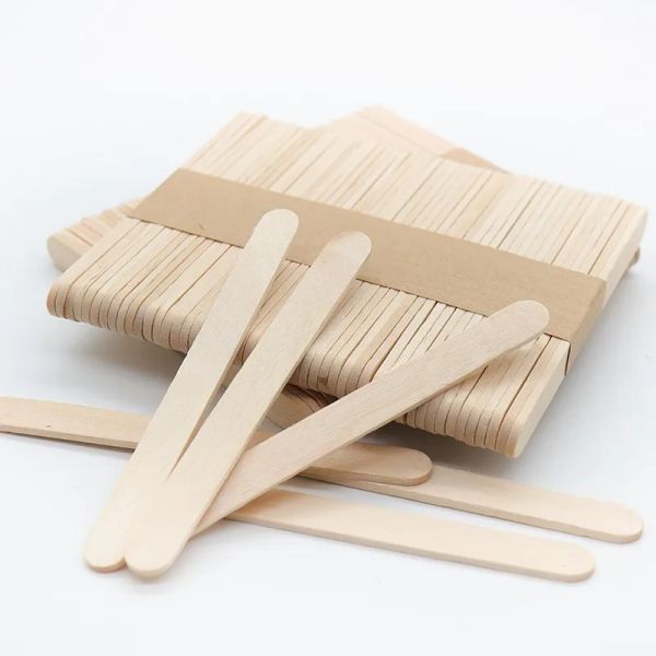 Strumenti 50pcs/100 pezzi di ghiaccio bastoncini per ghiaccioli bastoncini di legno naturale cucchiaio gelato artigianato artigianato arte gelato lecca lecca lecca