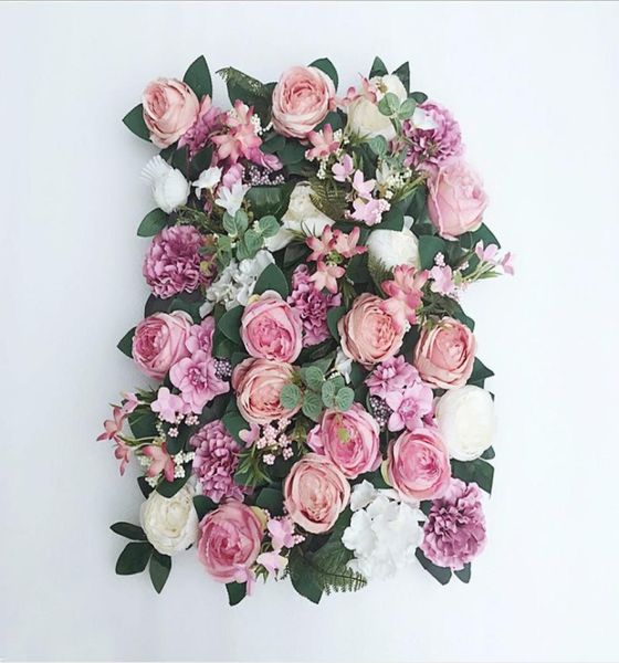 Parete di fiori artificiale 6040 cm rosa idrangea sfondo di fiori di matrimonio fiori per la casa decorazione di nozze accessori 8060372