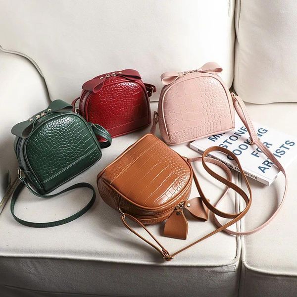 Bolsas de ombro Bolsa Mulher Moda Mensageira Lady Crossbody Crocodilo Padrão Shell Handbag Girl Phone Purse