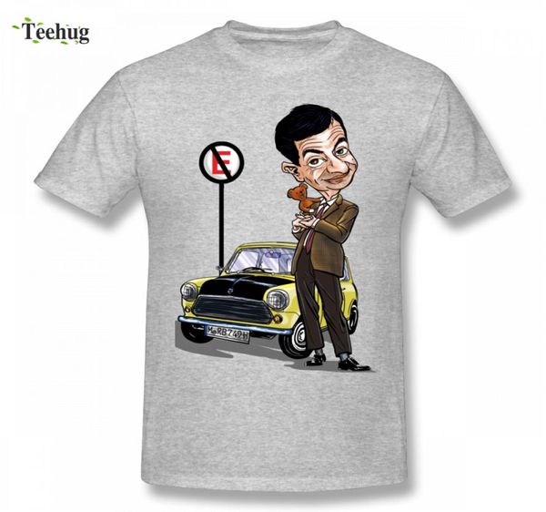 Мистер Бин Ти -мужчина ретро мини -купер -автомобиль Графическая хлопчатобумажная футболка для мужской смешной рубашки Homme Tee 9255316
