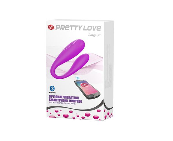 App de amor Pretty Love Bluetooth Vibrador Remote Control G Vibrator Spot For Women Sex Shop Casais Vibe Toys adultos Erótico 12 velocidades 20126655126