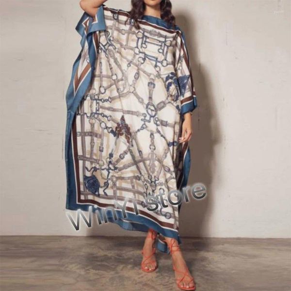 Dashiki Print Bohemia Hijab LooseVetidos Elegantes Muslim Abaya Bazin Robe vestido Broder Riche Sexy Lady Party Maxi Beach