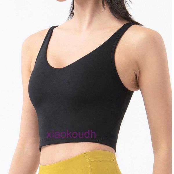 Fashion LL-Tops Sexy Women Yoga Sport In biancheria sportiva Nuovo reggiseno sportivo nudo femminile da donna Running Running a V-Neck Beauty Back Top Top Top Fitness High Strength Fitness