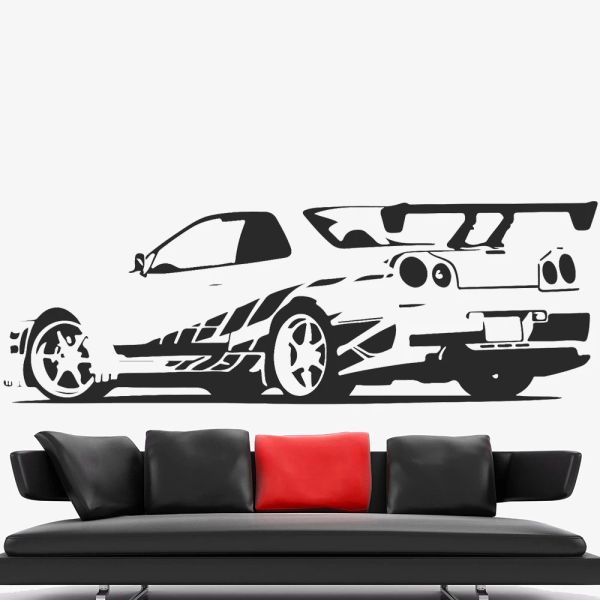 Adesivi Skyline Racing Auto Adesivi da parete Boyd Room Decorazione per la casa Fashion Decals per pareti in vinile Disalli per il soggiorno Accessori per decori per ufficio Y639