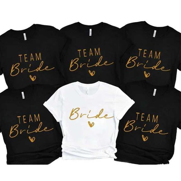 T-shirt maschile Team Womens Team T-shirts Bachelorette Festa per festa Hen Party T-shirt da damigella EVJF TS 2023 Girls Wedding Female Tops TS T240506