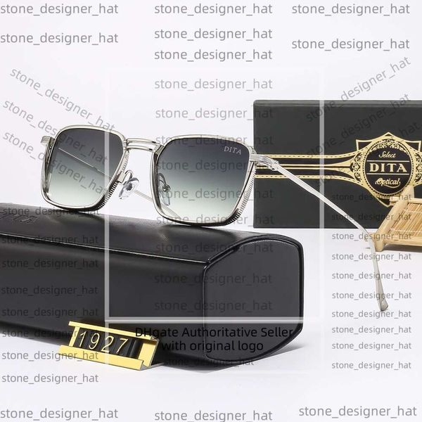 Dita Epiluxury 4 Óculos de sol quadrados Show de moda de moda de moda de metal eletroplas