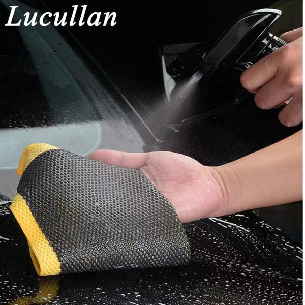 Luvas Lugulan Clay Mitt Glove detalhando o pano de toalha de lavagem de carro remove rapidamente os detritos da sua tinta