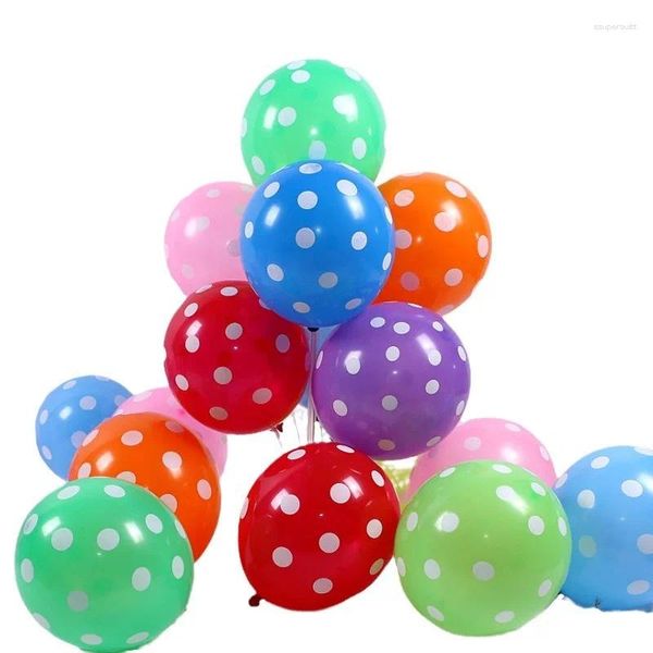 Party -Dekoration dicker Polka Punkt Latex Ballon Hochzeitsraum Geburtstag Rundschreiben 12 