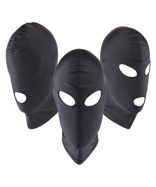 Yetişkin esaret fetiş maske kaputu sıkın nefes alabilen açık ağız göz maskesi bdsm cosplay seks oyuncakları erotik başlık maske adamı unisex3761230