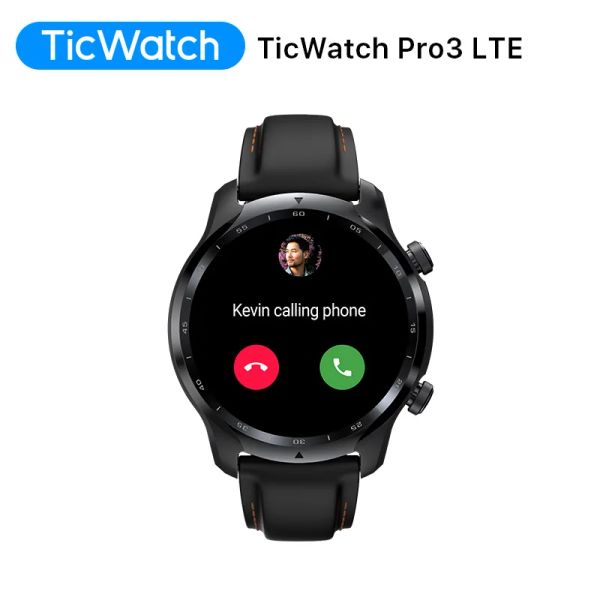 Relógios Ticwatch Pro 3 LTE (reformado) Wear Smartwatch Snapdragon Wear 4100 8GB ROM 3 a 45 dias Battery Life