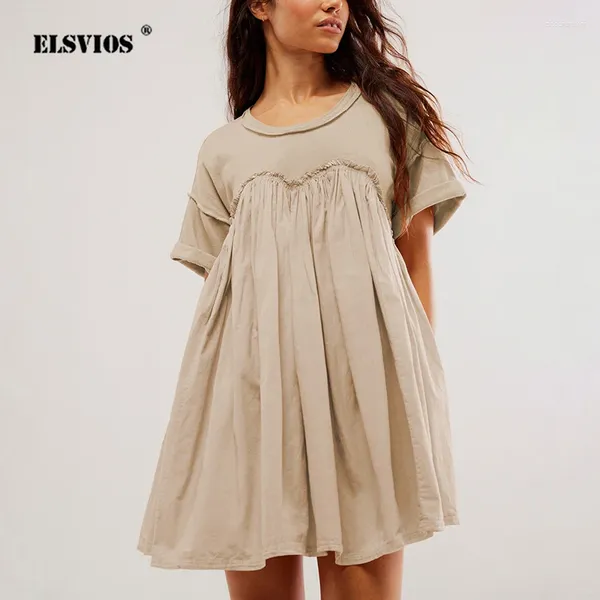 Vestidos de festa elegantes mulheres bonitas vestido design sentido lotus folha saia curta cintura alta etono manga casual redonda pescoço fêmea feminina