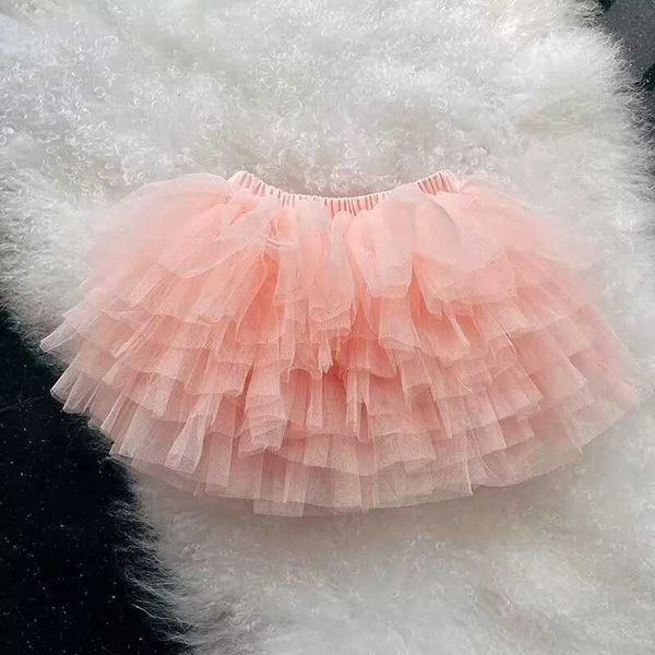 Vestido spzu tutu adorável saia de bebê natal meninas tutu saia fofa princesa dança de balé tutu malha saia crianças saia de bolo de bolo de garotas fofas roupas d240507