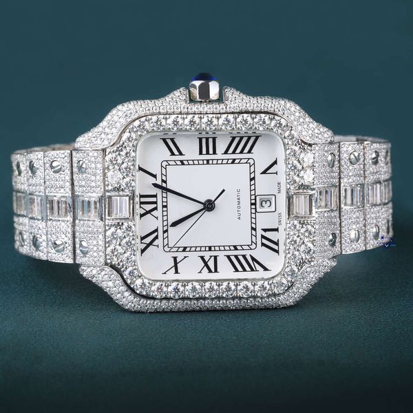 Y Iced Out Watch с Moissanite Diamond and Stainls Steel предлагает отличительный образ для Men Work Watch с уникальным стилем