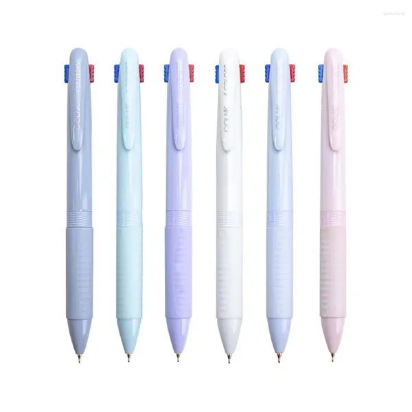 In 1 Multicolor Pen Creative Creative 0,5 mm Ballpoint colorato Penne a scomparsa Multifunzione di articoli di scrittura