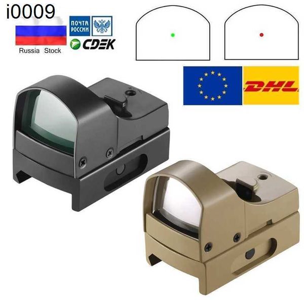 Original Red Mini Dot Sight Micro Green Dots Scopes Reflex mit 20 -mm -Schienenhalterungsoptik -Gewehrspielraum