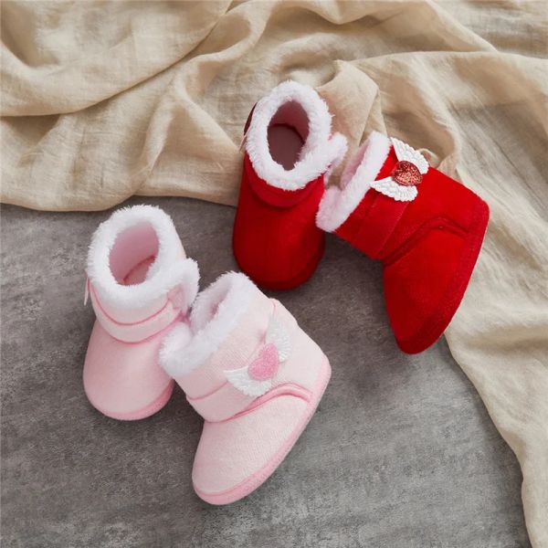 Stivali Suefunskry neonati stivali da neve invernali contrasto stivali caviglie caviglia calde ali di peluche ali per bambini per bambini 018m