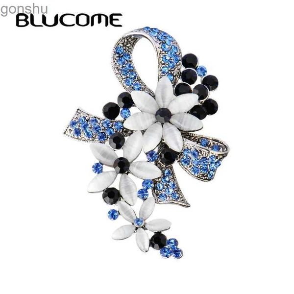 Spille bluecome vintage trkiye mammario brow womens sciarpa simulato ottico antico sciarpa argento a spillo bijuterias wx