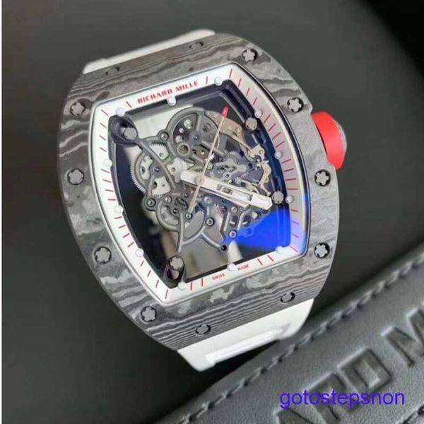 RM Tourbillon Armband Uhr RM055 Japan Limited Edition Carbon Faser Herren Mode Freizeit -Sportmaschinerie Chronograph