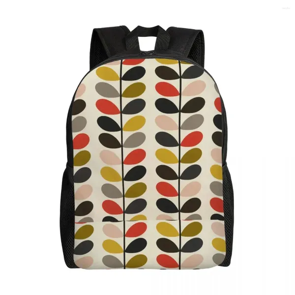 Zaino Orla Kiely Multi STEM Zackpacks for Women Men School College Students BookBag si adatta a sacchetti astratti floreali da 15 pollici di laptop