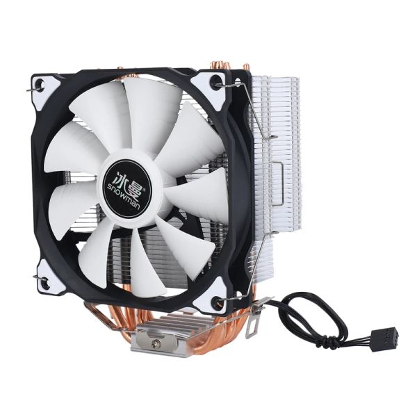 Миниатюры снеговик CPU Cooler Master 5 Прямой контакт Heatpipes Freeze Tower System System CPU Охлаждающий вентилятор с вентилятором PWM