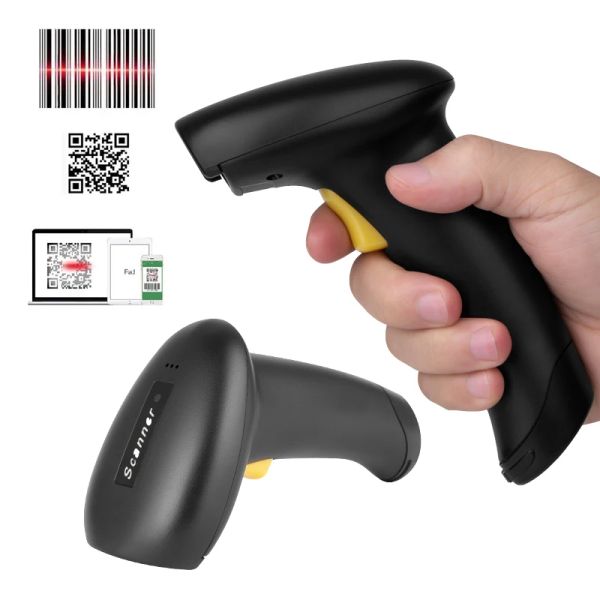 Scanner 2d drahtloser Barcode -Scanner Handheld -Taschen -QR 2.4G Barcode Reader PDF417 für Inventar POS Terminal Supermarktlager
