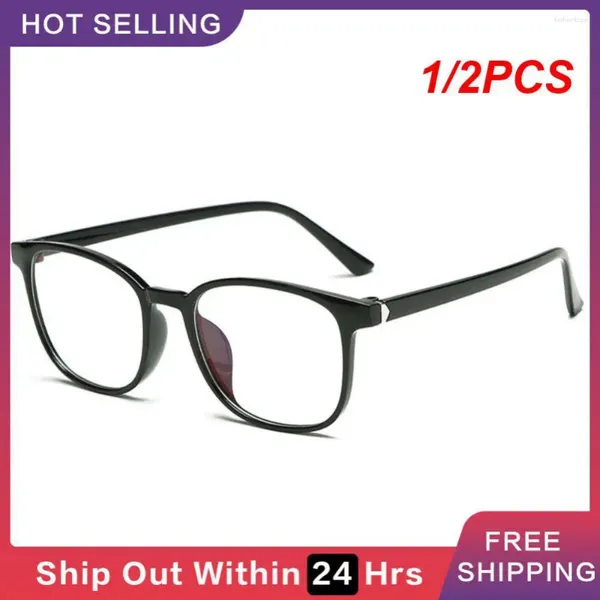 Occhiali da sole 1/2 pc occhiali per computer design resistente alla luce blu ultraleggero presbyopia unisex a specchio piatto retrò occhiali.