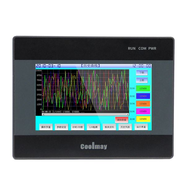 Denetleyici Modbus 4.3inch Entegre HMI PLC Denetleyicisi QM3G43FH24MT485P