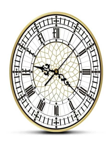 Big Ben Clock Современные современные настенные часы ретро без тикания настенных часов, английский декор, великий Британия Лондон, LJ205331975
