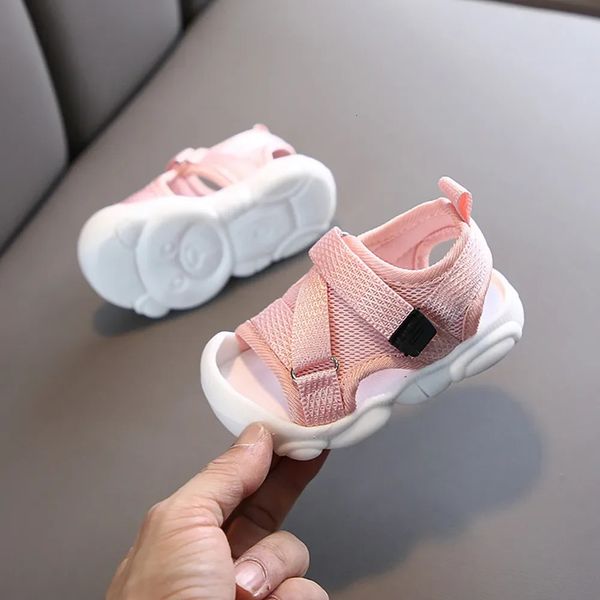 Mädchen Strand Sandalen Sommer Baby Sport Sandalen Jungen Netz Stoff Kinder Kinder Sneaker 240420