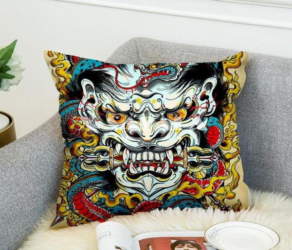 Yastık kasası samurai dövme sanat 3d baskı kapak kanepe yatak ev dekor yastık kılıfı yatak odası yastık araba kanepe14721603