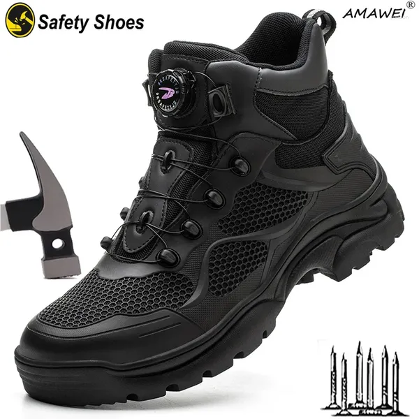 Stivali ROTARY Fiblle Security for Men lavora con scarpe da ginnastica da donna SCARICA Acciaio traspirato Sicurezza a prova di foratura