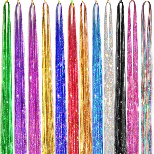 1 PC Scintilla brillante Capelli da cofano abbagliano le donne hippie per capelli intrecciati per capelli intrecciati lunghi 100 cm 240507