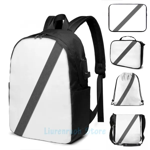 Рюкзак забавный графический принт ремень безопасности unt usb rate men school bag women bag travel laptop ноутбук