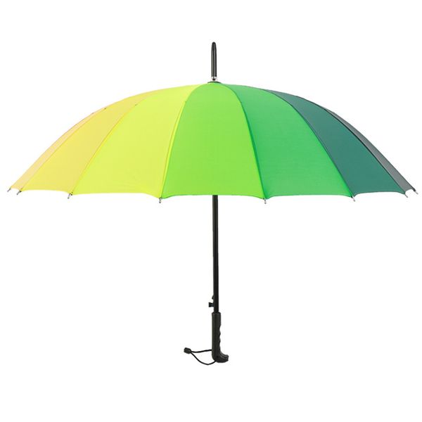 Gökkuşağı Şemsiyesi 16K Yağmur Geçirmez Rüzgar Geçirmez Uzun Saplamalı Şemsiye Su Geçirmez Düz Kutup Hediye Şemsiyesi Toptan Spot Ürünleri