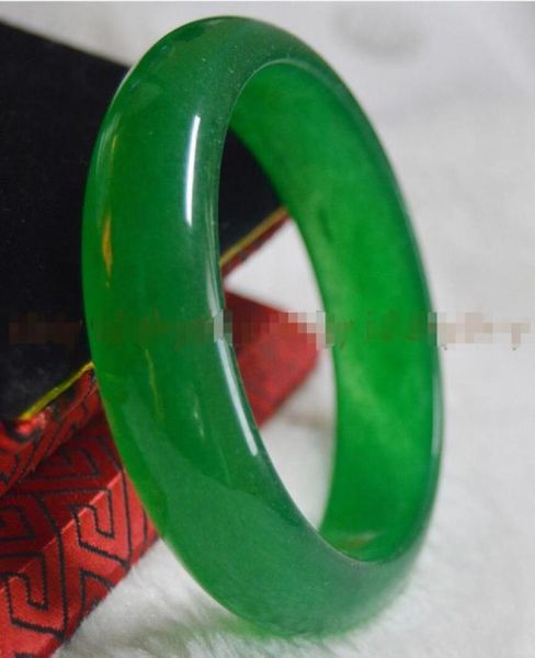 Подлинный натуральный 62 -миллиметровый браслет зеленого нефрита Real Natural A Green Jade1734406
