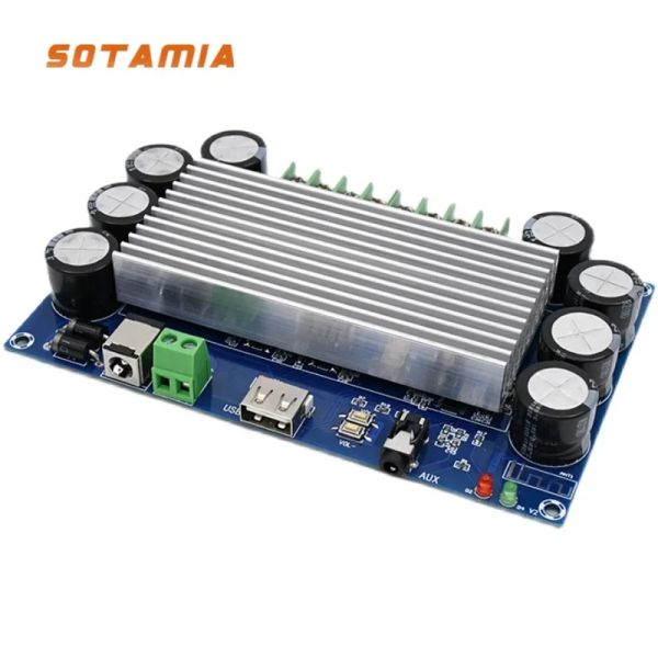 Amplificadores Sotamia TDA7388 Placa do amplificador de potência 50WX4 FourChannel Professional HD Amplificador Bluetooth 5.0 amplificador Audio AUX USB amplificador