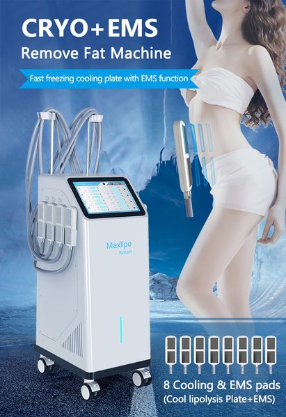 Cryo+ EMS novo Cryo atualizado Cryming Cryo Toning Cryoskin EMS Slimming Slimming Face Remoção de celulite Máquina de remoção de celulite