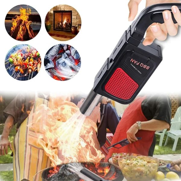 Grills Outdoor Camping BBQ Luftgebläse Tragbare Handheld Electric Lüfter Picknick Koch Leichter Werkzeug Handheld Grill Lüfter