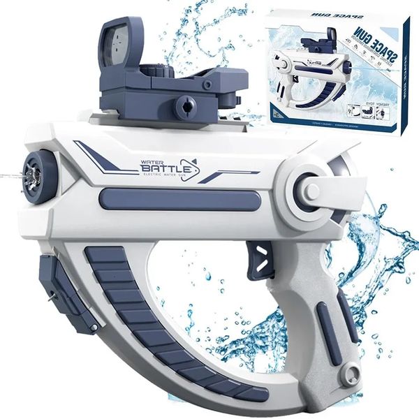 Space Electric Automatic Water Store Gun Portable Children Summer Beach Bight Fintasy Fantasy Toys For Boys Kids Game 240420