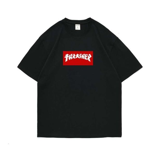 Thrasher T-Shirt Tasarımcı Tee Lüks Moda Erkek Tshirts Modaya Marka Gevşek Çift Saf Pamuk Hip Hop Erkek ve Kadın Kısa Kollu Tshirt