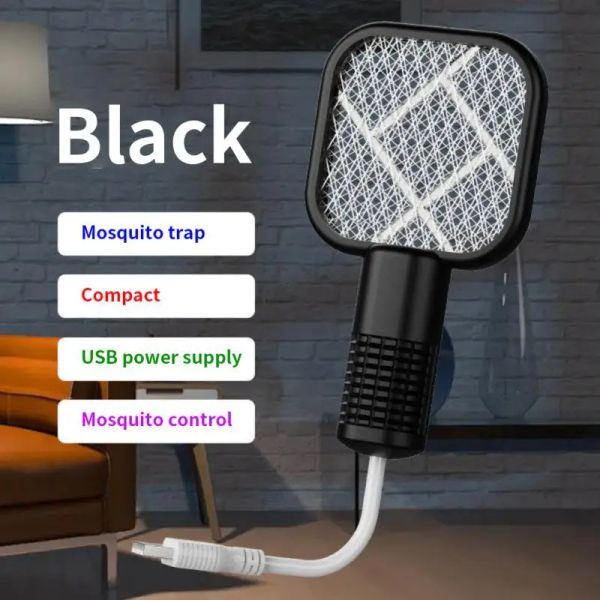 Zappers Electric Mosquito Swatter Mini Insektenschläger UV Leichter Elektroschock Sommer Fliegen Swatter wieder aufladbarer Außenfliegenwanzen Zapper